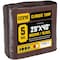 Core Tarps Heavy Duty Tarp, 40 ft L x 0.5 mm H x 25 ft W, 5 Mil, Brown/Black, Polyethylene CT-502-25X40 - alternate 1